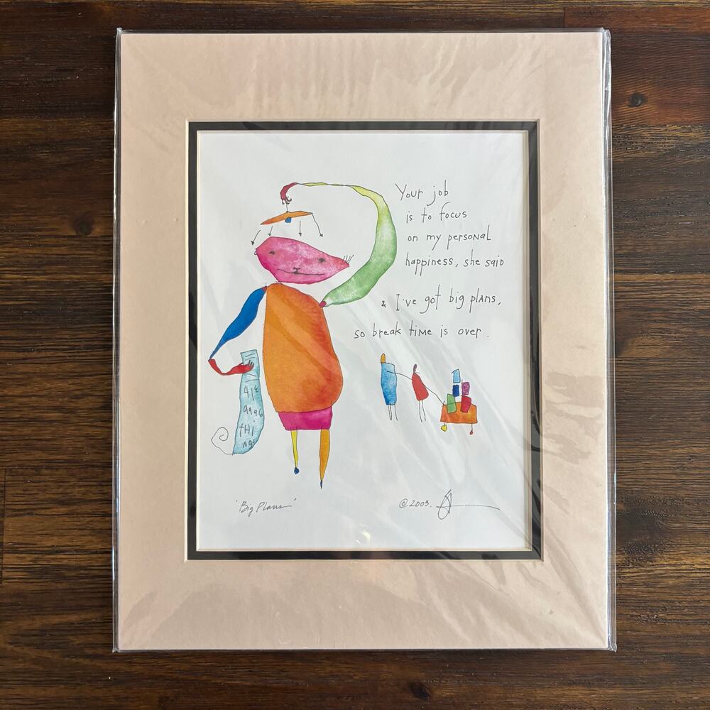 BRIAN ANDREAS | 11x14 Wrapped Double Matted Print "Big Plans"